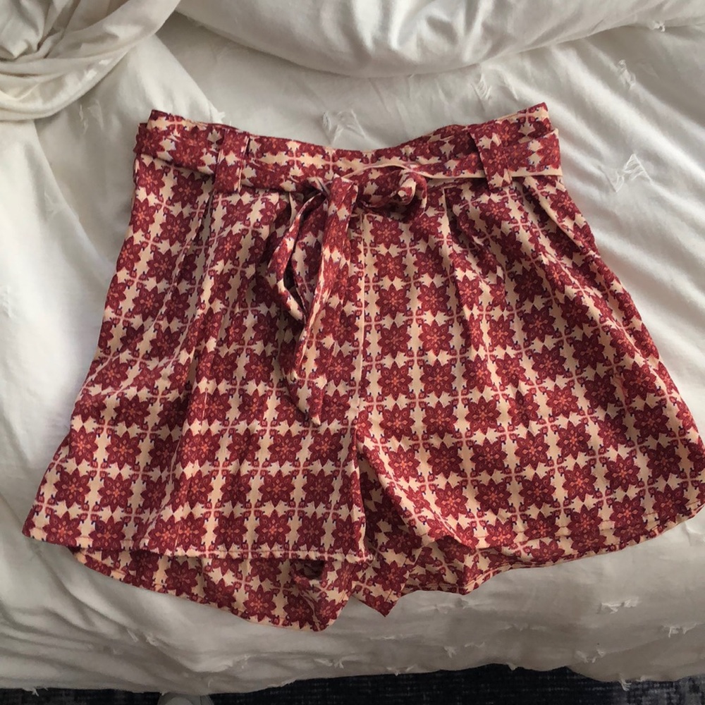 Orange Patterned Shorts